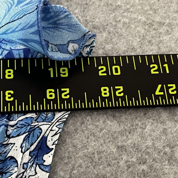 2 Piece Skirt Set Sz 12 Blue Floral Fairy Lace Ruffles Cottagecore Boho Y2k - Picture 9 of 14